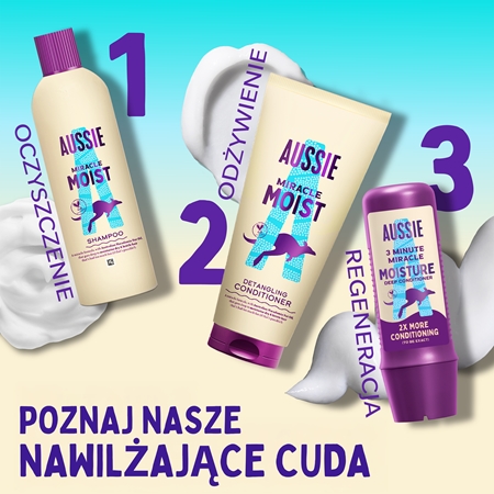 Aussie Miracle Moist zestaw nawilżające i nadające blask