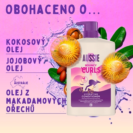 Aussie Bouncy Curls hydratační kondicionér pro kudrnaté vlasy
