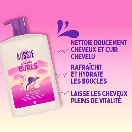 Aussie Bouncy Curls shampoing hydratation intense pour cheveux bouclés et frisés