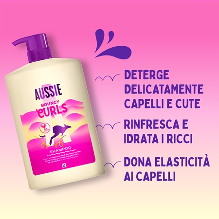 Aussie Bouncy Curls shampoo idratante intenso per capelli mossi e ricci