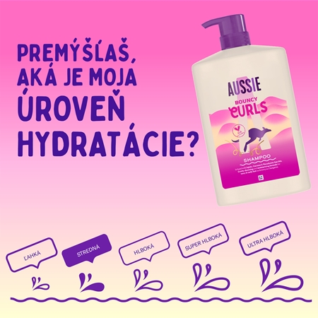 Aussie Bouncy Curls intenzívne hydratačný šampón pre vlnité a kučeravé vlasy