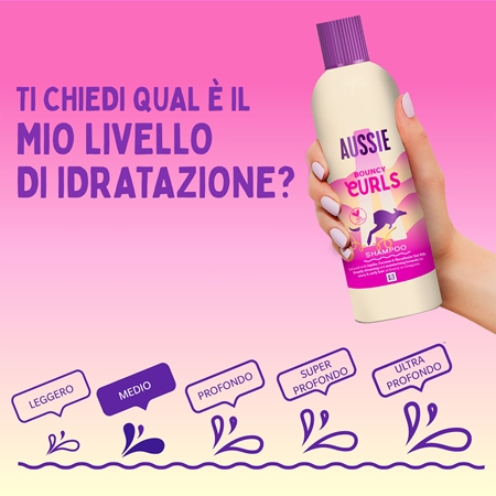 Aussie Bouncy Curls shampoo idratante intenso per capelli mossi e ricci