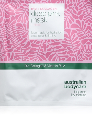Australian Bodycare B12 + Collagen Sheet Mask for hydrating and firming skin