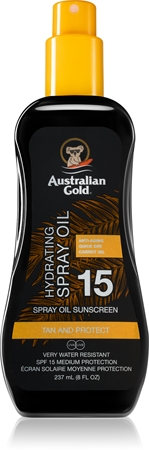 Australian Gold Spray Oil Sunscreen huile pour le corps en spray SPF 15