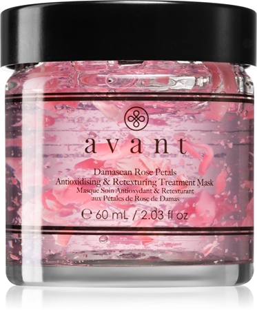 Avant Age Protect & UV Damascan Rose Petals Antioxidising & Retexturing Treatment Mask mascarilla rejuvenecedora e iluminadora para redensificar la piel