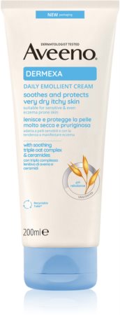Aveeno Dermexa Daily Emollient Cream Pehmendav kreem kuivale ja ärritunud nahale