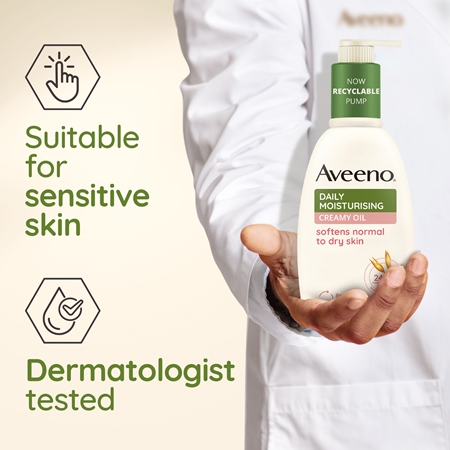 Aveeno Daily Moisturising Softens Dry Skin Mild kroppslotion