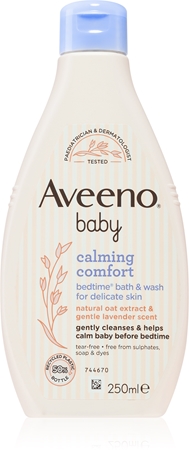 Aveeno Baby Calming Comfort mosó gél a jó alváshoz a gyermek bőrre