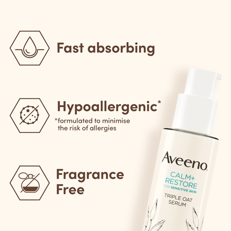 Aveeno Calm + Restore ορός προσώπου