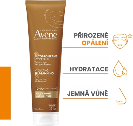 Avène Sun Hydrating Self-Tanning Gel samoopalovací gel na obličej a tělo