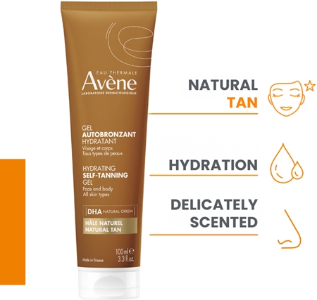 Avène Sun Hydrating Self-Tanning Gel gel autobronceador para rostro y cuerpo