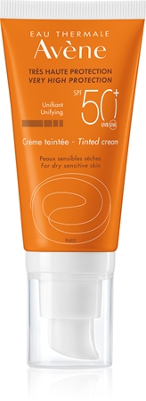 Avène Sun Sensitive creme protetor com cor para peles secas e sensíveis SPF 50+