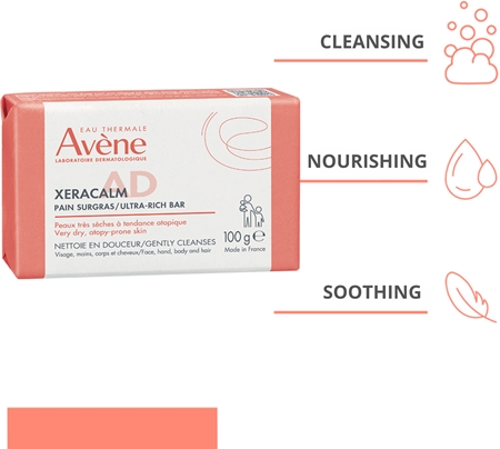 Avène XeraCalm A.D. Ultra-Rich Bar ultravoedende zeep voor Droge tot Atopie Huid