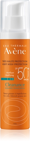Avène Cleanance Solaire tratament matifiant protector pentru ten predispus la acnee SPF 50+