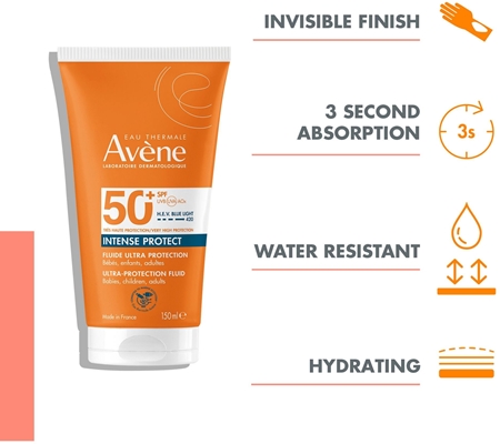 Avène Sun Intense Protect Ultra Water-Resistant Fluid Fluido protector SPF 50+