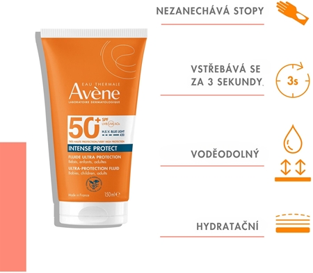Avène Sun Intense Protect Ultra Water-Resistant Fluid ochranný fluid SPF 50+