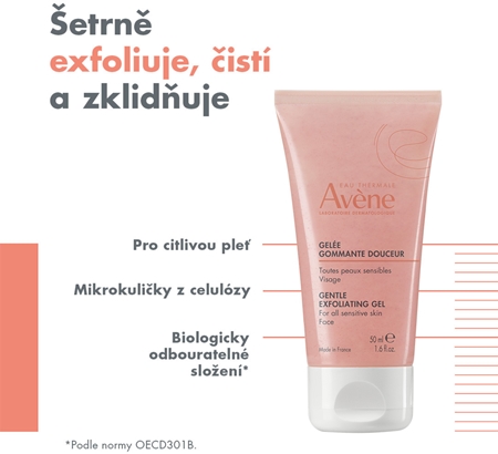 Avène Skin Care Gentle Exfoliating Gel jemný gelový peeling
