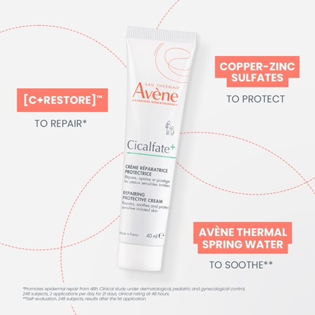 Avène Cicalfate+ Repairing Protective Cream atkuriamasis kremas sudirgusiai odai