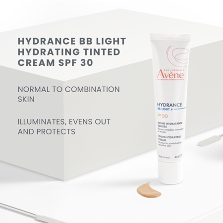 Avène Hydrance BB Light Tinted Hydrating Emulsion emulsão com cor com efeito hidratante