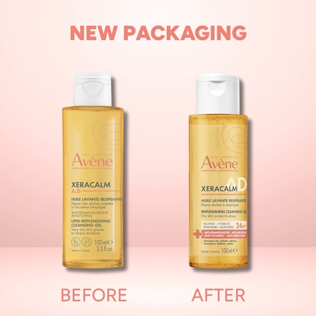 Avène XeraCalm A.D. Lipid-Replenishing Cleansing Oil odą lipidų prisotinantis valomasis aliejus sausai ir egzeminei odai