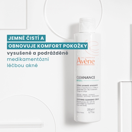 Avène Cleanance Hydra zklidňující čisticí krém pro pleť vysušenou a podrážděnou léčbou akné