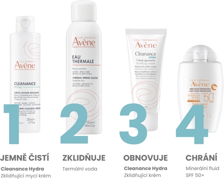 Avène Cleanance Hydra zklidňující čisticí krém pro pleť vysušenou a podrážděnou léčbou akné