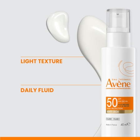 Avène Sun Anti-Age Fluid apsauginis fluidas nuo raukšlių SPF 50