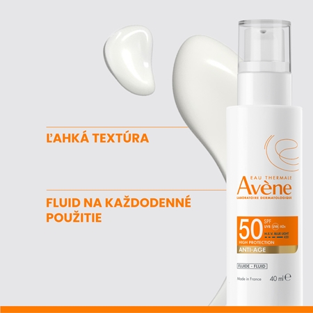 Avène Sun Anti-Age Fluid ochranný fluid proti vráskam SPF 50