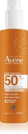 Avène Sun Care Spray 100% Invisible ochranný sprej na opaľovanie SPF 50
