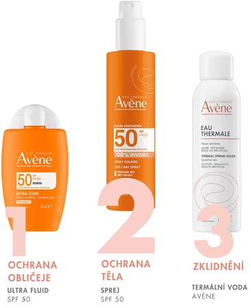 Avène Sun Care Spray 100% Invisible ochranný sprej na opalování SPF 50