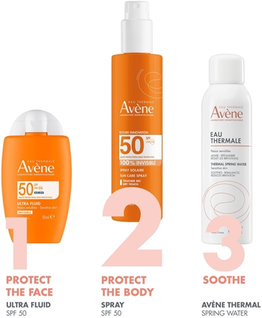 Avène Sun Care Spray 100% Invisible ochranný sprej na opaľovanie SPF 50