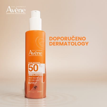 Avène Sun Care Spray 100% Invisible ochranný sprej na opalování SPF 50