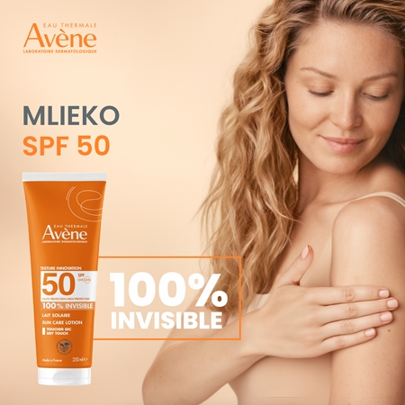 Avène Sun Care Lotion 100% Invisible vodeodolné mlieko na opaľovanie SPF 50