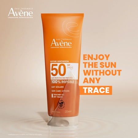 Avène Sun Care Lotion 100% Invisible vedenkestävä aurinkosuojamaito SPF 50