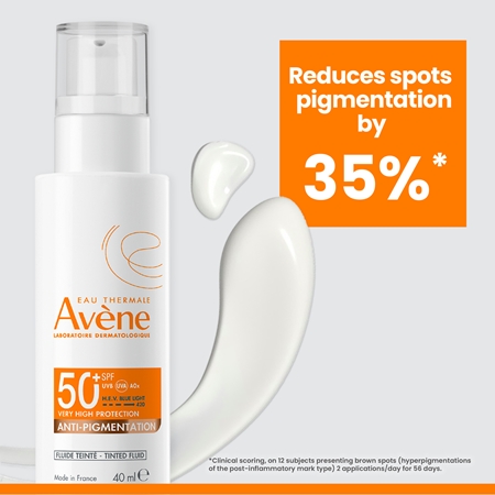 Avène Sun Anti-Pigmintation Tinted Fluid Protection Tinted Face Fluid for pigment spot correction