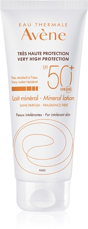 Avène Sun Mineral Lotion leite de proteção sem filtros químicos e perfume SPF 50+