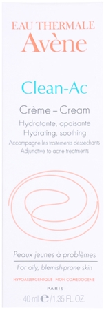 Avène Clean-Ac crema hidratante para pieles irritadas y resecas debido a un tratamiento de acné