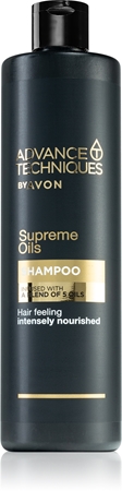 Avon Advance Techniques Supreme Oils εντατικά θρεπτικό σαμπουάν με πολυτελή έλαια για όλους τους τύπους μαλλιών