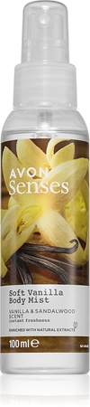 Avon Naturals Care Vanilla & Sandalwood spray rafraîchissant corps à la vanille et bois de santal