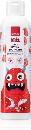 Avon Kids Strawberry preparat do kąpieli 2 w 1