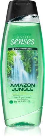 Avon Senses Amazon Jungle shampoing et gel de douche 2 en 1 pour homme