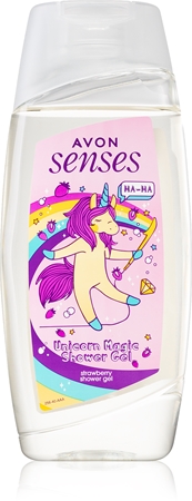 Avon Unicorn Magic gel de duche refrescante com aroma de morangos