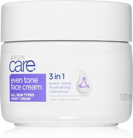Avon Care 3 in 1 Creme facial noturno para unificar a cor do tom de pele