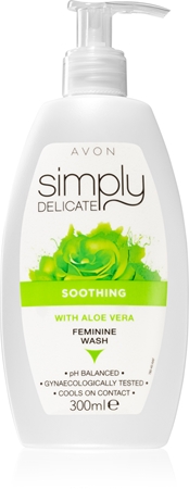Avon Simply Delicate Soothing zklidňující gel na intimní hygienu s aloe vera