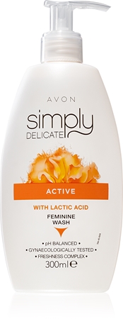 Avon Simply Delicate Active dámský sprchový gel pro intimní hygienu