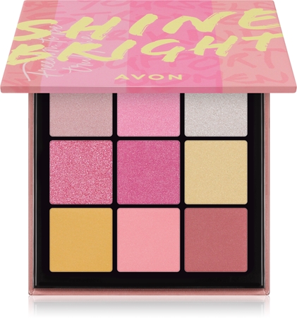 Avon Viva La Pink! Shine Bright paleta očních stínů
