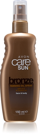 Avon Care Sun + Bronze olio abbronzante in spray per corpo e viso