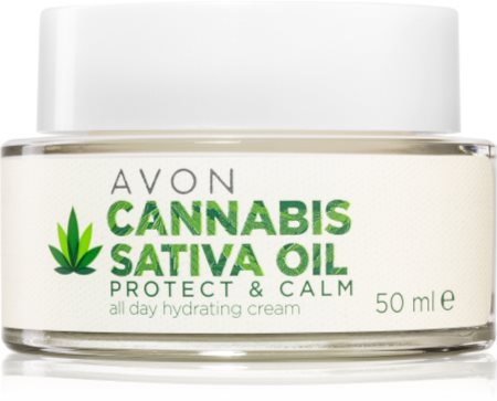 Avon Cannabis Sativa Oil Protect & Calm Feuchtigkeitscreme mit Hanföl