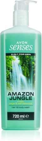 Avon Senses Amazon Jungle Duschgel för kropp och hår för män