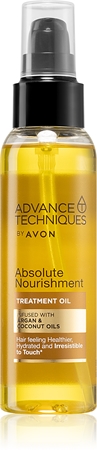 Avon Advance Techniques Absolute Nourishment vyživující olej na vlasy s arganovým olejem